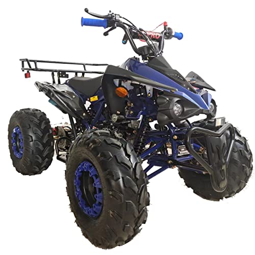 X-PRO 125cc ATV Quad 4 Wheeler ATVs 125cc ATVs Quads Youth 4 Wheelers，Blue