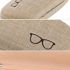 3 Sets Hard Shell Eyeglasses Case Fabric Portable Drawstring Bag with Cleaning Cloth for Glass Storage