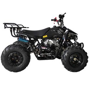 X-Pro 125cc ATV 4 Wheels Wheelers Quad 125 ATV Quads with LED Lights, Big 19"/18" Tires,Black