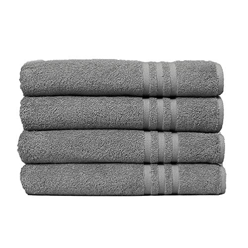 ECO TOWELS 100% Cotton Bath Towels - Cotton Towels for Bathroom - Set of 4 Bath Towel - Shower towels, Highly Absorbent Bath Towel 27”x54”