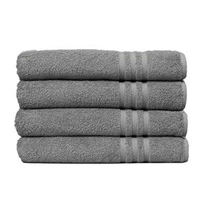 eco towels 100% cotton bath towels - cotton towels for bathroom - set of 4 bath towel - shower towels, highly absorbent bath towel 27”x54”