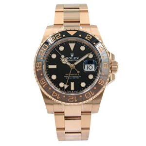 rolex gmt-master ii automatic men's 18kt everose gold oyster coke bezel watch 126715bkso