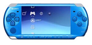 sony psp slim and lite 3000 series handheld gaming console with 2 batteries (blue)(renewed)