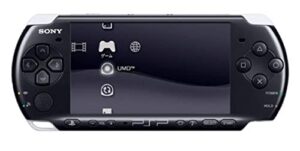 sony psp slim and lite 3000 series handheld gaming console with 2 batteries (renewed) (black)