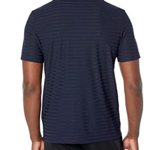 Lacoste Men's Sport Short Sleeve Jacquard Techincal Polo Shirt, Navy Blue, X-Large