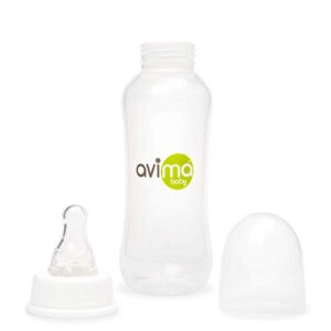 Avima 10 oz Anti Colic Baby Bottles, BPA Free, Standard Neck with Medium Flow Nipples (Set of 8)