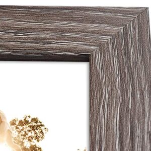 Golden State Art 5x7 Double Picture Frame Vertical Hinged Photo Frame 2 Opening Folding Family Frames Collage (5x7, Grey, 1-Pack)