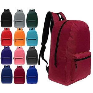 24-pack 17" school backpacks for kids - backpacks in bulk for elementary, middle, and high school students, 12 assorted colors