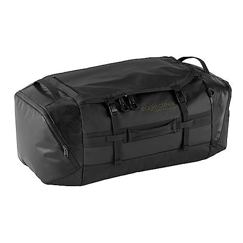 Eagle Creek Cargo Hauler 40L Duffel Bag for Travel with Made with Water-Repellent, Abrasion-Resistant TPU Fabric with Backpack Straps and U-Lid with Storm Flaps, Jet Black