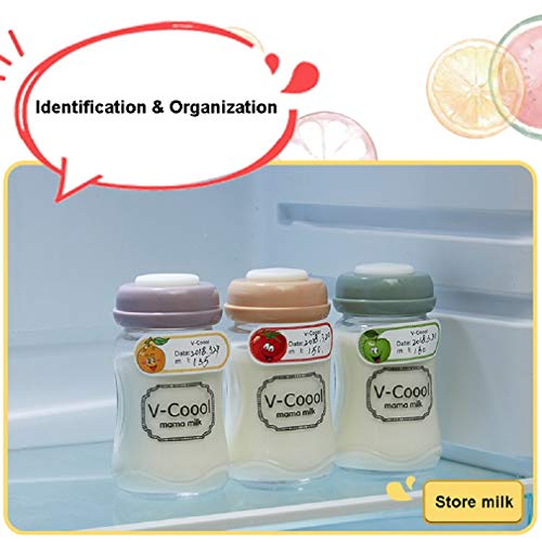 400pcs Bottle Labels Waterproof Name and Date Label for Daycare or Kitchen, Self-Laminating and Removable Labels Sticker for Bottle, Jar, Sippy, Cup and Breastmilk Storage Bags