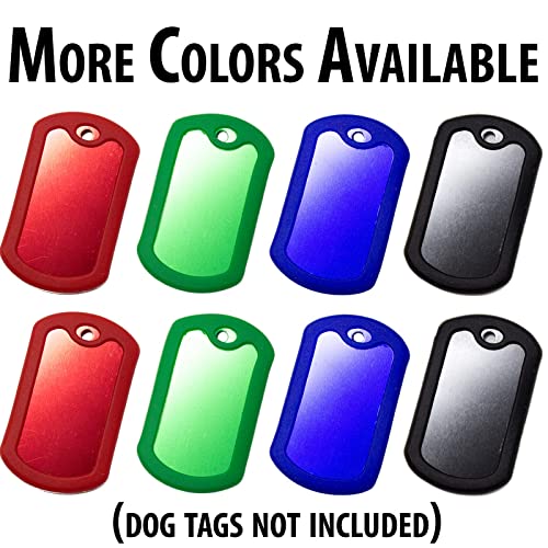 Bulk Military GI Dog Tag Silencer Rubber Silicone Cover, Red, 25 pc