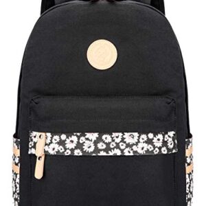 mygreen Casual Style Canvas Backpack/School Bag/Travel Daypack Black