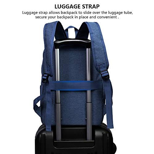 OMOUBOI 14 Inch Backpack for Women Travel Backpack College Backpack Men Backpack Waterproof Backpack for Travel,Work, Business - Blue…