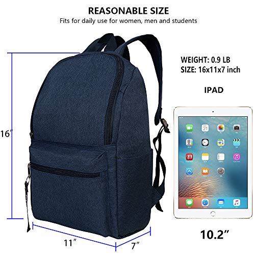 OMOUBOI 14 Inch Backpack for Women Travel Backpack College Backpack Men Backpack Waterproof Backpack for Travel,Work, Business - Blue…