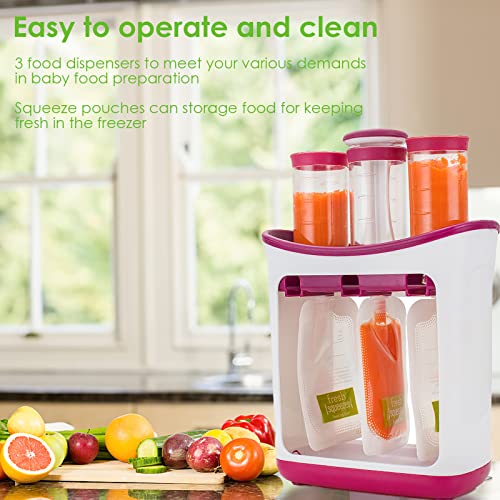 OhhGo Squeeze Station Homemade Infant Baby Fresh Fruit Juice Food Maker with Storage Bags 8.26"x8.66"x3.54"