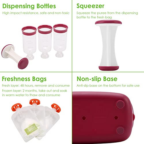 OhhGo Squeeze Station Homemade Infant Baby Fresh Fruit Juice Food Maker with Storage Bags 8.26"x8.66"x3.54"