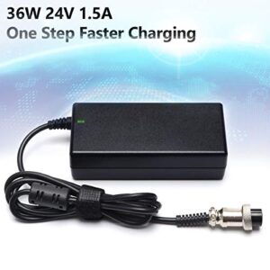 24V Electronic Scooter Battery Charger for Razor E100 MX350 E200 E300 E300S E500 E125 E150 E175 E225S E325S PR200, Pocket Mod, Sports Mod, and Dirt Quad