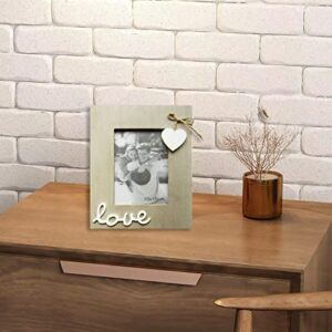 Vintage Picture Frames for Love 4X6 -Rustic Heart Photo Frame For Couple ,Bride,Boyfriend,Family -Table and Wall Decor
