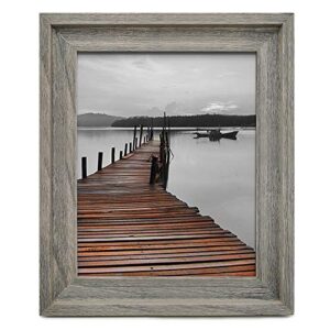 eosglac rustic 8.5x11 picture frame, wooden farmhouse photo frames, handmade, weathered gray