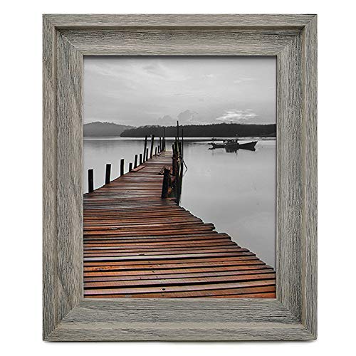 Eosglac Rustic 8.5x11 Picture Frame, Wooden Farmhouse Photo Frames, Handmade, Weathered Gray