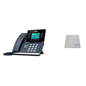yealink sip-t54w ip touch screen sip phone - global teck bundle with power supply and global teck microfiber cloth (yealink t54w sip phone - basic bundle)