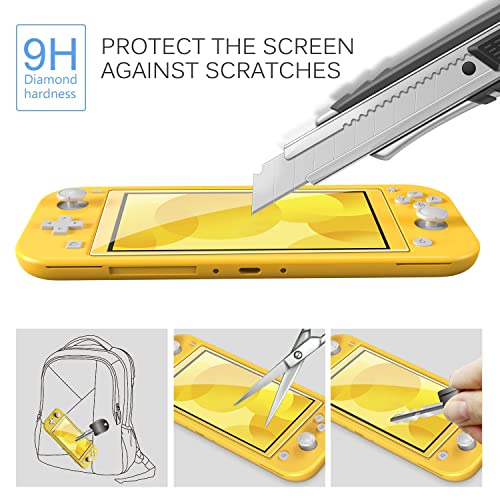 [4 Pack] Screen Protector Tempered Glass for Nintendo Switch Lite, iVoler Transparent HD,High Definition,Clear Anti-Scratch with Anti-Fingerprint Bubble-Free Fit Switch Lite 2019