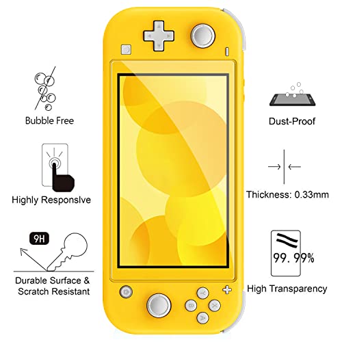 [4 Pack] Screen Protector Tempered Glass for Nintendo Switch Lite, iVoler Transparent HD,High Definition,Clear Anti-Scratch with Anti-Fingerprint Bubble-Free Fit Switch Lite 2019