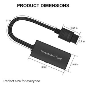 Nintendo64 To HDMI Converter, HD Link Cable N64 To a New HDMI TV, Plug and Play, Restore Game Screen