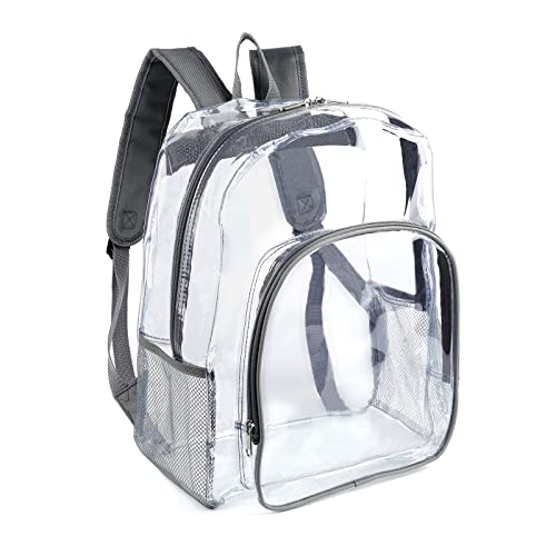 JOMPARO Heavy Duty Transparent Clear Backpack See Through Plastic Backpacks for School,Sports,Work,Security,Stadium,College