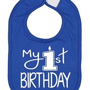 Aiden's Corner Handmade Cute Baby Boy Girl First Birthday Smash Cake Bibs - My 1st Birthday Bib (White Royal Bib)