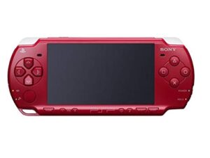 sony playstation portable (psp) 2000 series handheld gaming console system (renewed) (red)