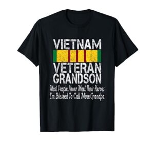 us military family vietnam veteran grandson gift t-shirt