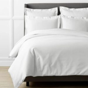 1000 thread count queen duvet cover cotton 100% egyptian cotton with zipper closure & corner ties breathable all season soft sateen weave comforter cover by kotton culture (queen/full, white)