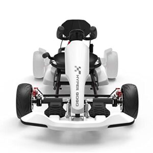 hyper gogo drift gokart kit-hoverboard attachment,outdoor race pedal go cart car for kids and adults (white)