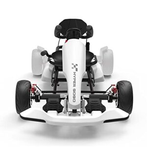 HYPER GOGO Drift GoKart Kit-Hoverboard Attachment,Outdoor Race Pedal Go Cart Car for Kids and Adults (White)