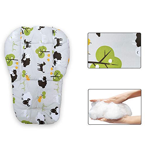 High Chair Cushion, High Chair Pad/seat Cushion/Baby High Chair Cushion,Soft and Comfortable,Light and Breathable,Make The Baby More Comfortable (Grey Background Sheep Pattern)