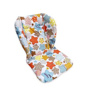 high chair pad, baby/highchair/seat cushion/breathable seat pad，comfortable and soft, suitable for the high chair and stroller in the picture(colored stars pattern)