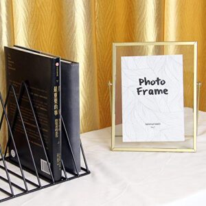 Miaowater 5x7 Picture Frames,Gold Photo Frame Decor with Plexiglas Cover High Definition Glass Desk Pictures Display