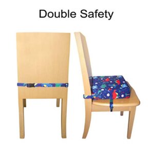 Sunmall Dining Chair Heightening Cushion Portable Dismountable Adjustable Highchair Booster for Baby Toddler Kids Infant Washable Thick Chair Seat Pad Mat (Dark Blue)