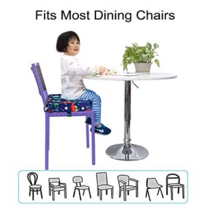 Sunmall Dining Chair Heightening Cushion Portable Dismountable Adjustable Highchair Booster for Baby Toddler Kids Infant Washable Thick Chair Seat Pad Mat (Dark Blue)