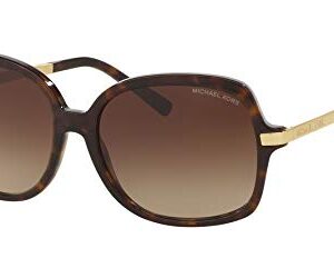 Michael Kors MK2024 ADRIANNA II Square 310613 57M Dark Tortoise/Brown Gradient Sunglasses For Women + BUNDLE With Designer iWear Eyewear Kit