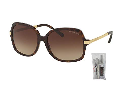 Michael Kors MK2024 ADRIANNA II Square 310613 57M Dark Tortoise/Brown Gradient Sunglasses For Women + BUNDLE With Designer iWear Eyewear Kit