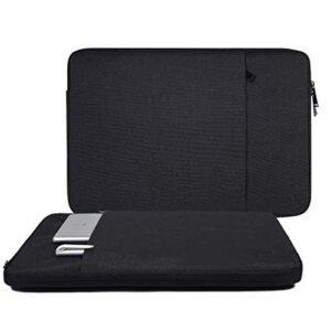 laptop sleeve 14 inch computer case bag for dell latitude/inspiron 14/ xps 15, hp elitebook/chromebook x360/ pavilion/stream 14, lenovo yoga ideapad flex thinkpad, asus vivobook, black