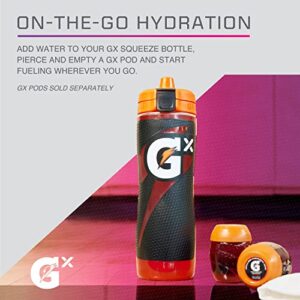 Gatorade Gx Hydration System, Non-Slip Gx Squeeze Bottles & Gx Sports Drink Concentrate Pods, Orange