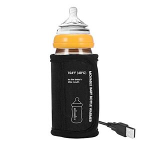 Car Baby Bottle Warmer, Sunsbell Portable Travel Milk Bottle Constant Temperature Feeding Bottle with Temperature Display Portable Baby Bottle Warmer for Travel Camping