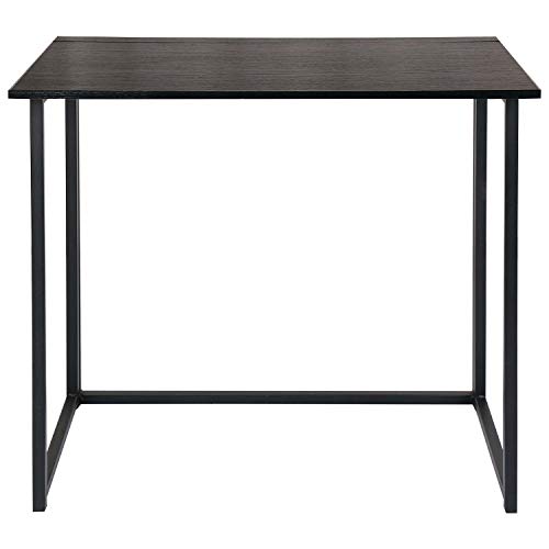 Leopard Outdoor Products Folding Computer Desk for Small Spaces, Space-Saving Home Office Desk, Foldable Computer Table, Laptop Table, Writing Desk, Compact Study Reading Table (Black)