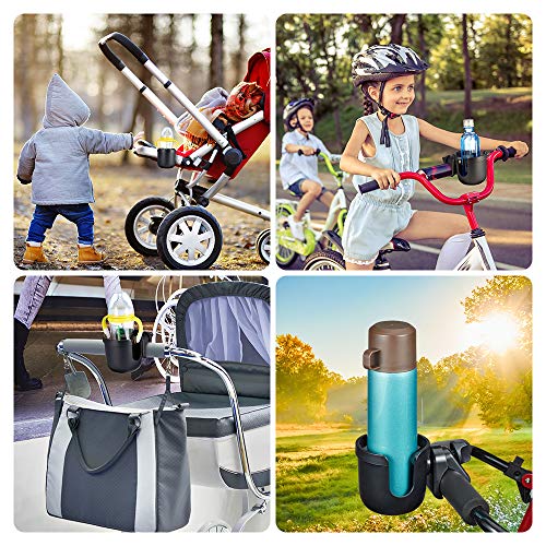 Wheelchair Cup Holder, Walker Cup Holder, Rollator Cup Holder, 4 Flexible Tabs with Hook Drink Holder for Walker, Scooter, Stroller, Mobility