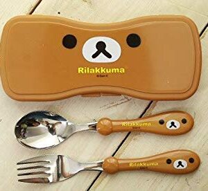 Kids Spoon Fork Set with Case Stainless Steel 304