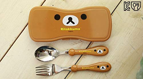 Kids Spoon Fork Set with Case Stainless Steel 304