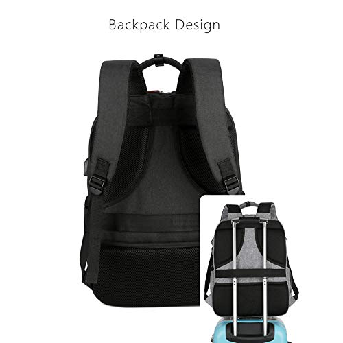 V-COOOL Breast Pump Bag Backpack, Tote Bag with 15.6 Inch Laptop, Fits Most Breast Pumps and Cooler Bag, Pumping Bag for Working Mom(Black)